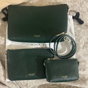 Mina Baie Forest Green Cosmetic Bag Set